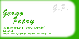 gergo petry business card